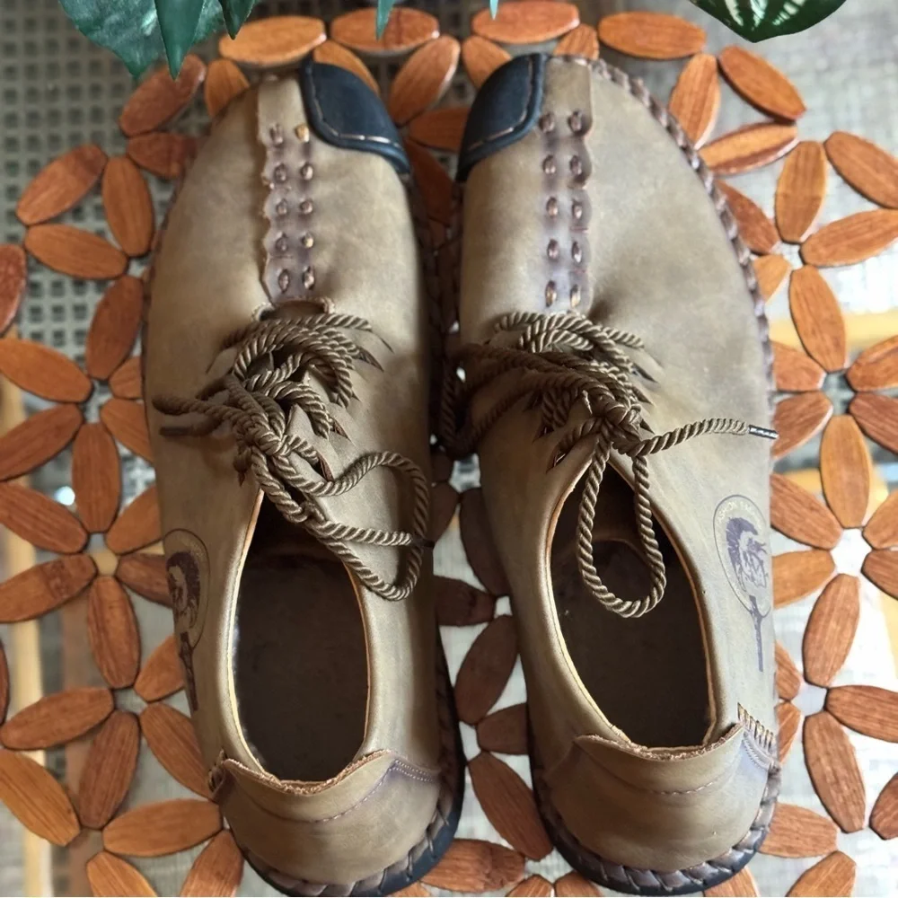 Fashion Sport Quality Men's Casual Split Leather Flat Loafer Moccasins Shoes
